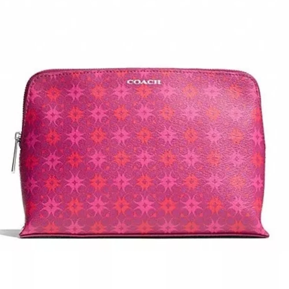 Coach Magenta Signature Cosmetic Case